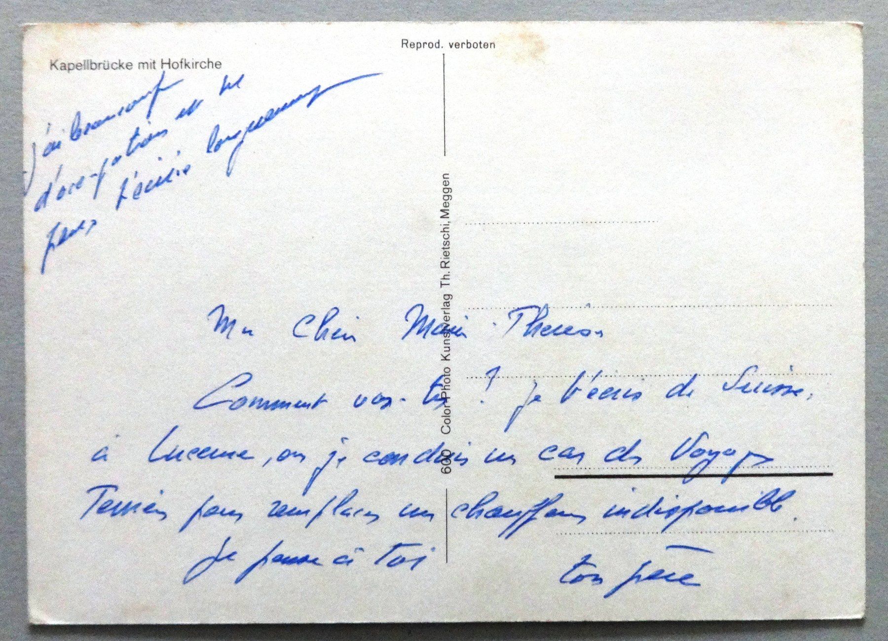 Cartoline postali: Kapellbrücke mit Hofkirche – Difettoso da Fétigny venduto da Billy2miny 1