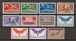 1923-30 : Serie Flugpost Nr. F3 - F13 * : KP 350.--