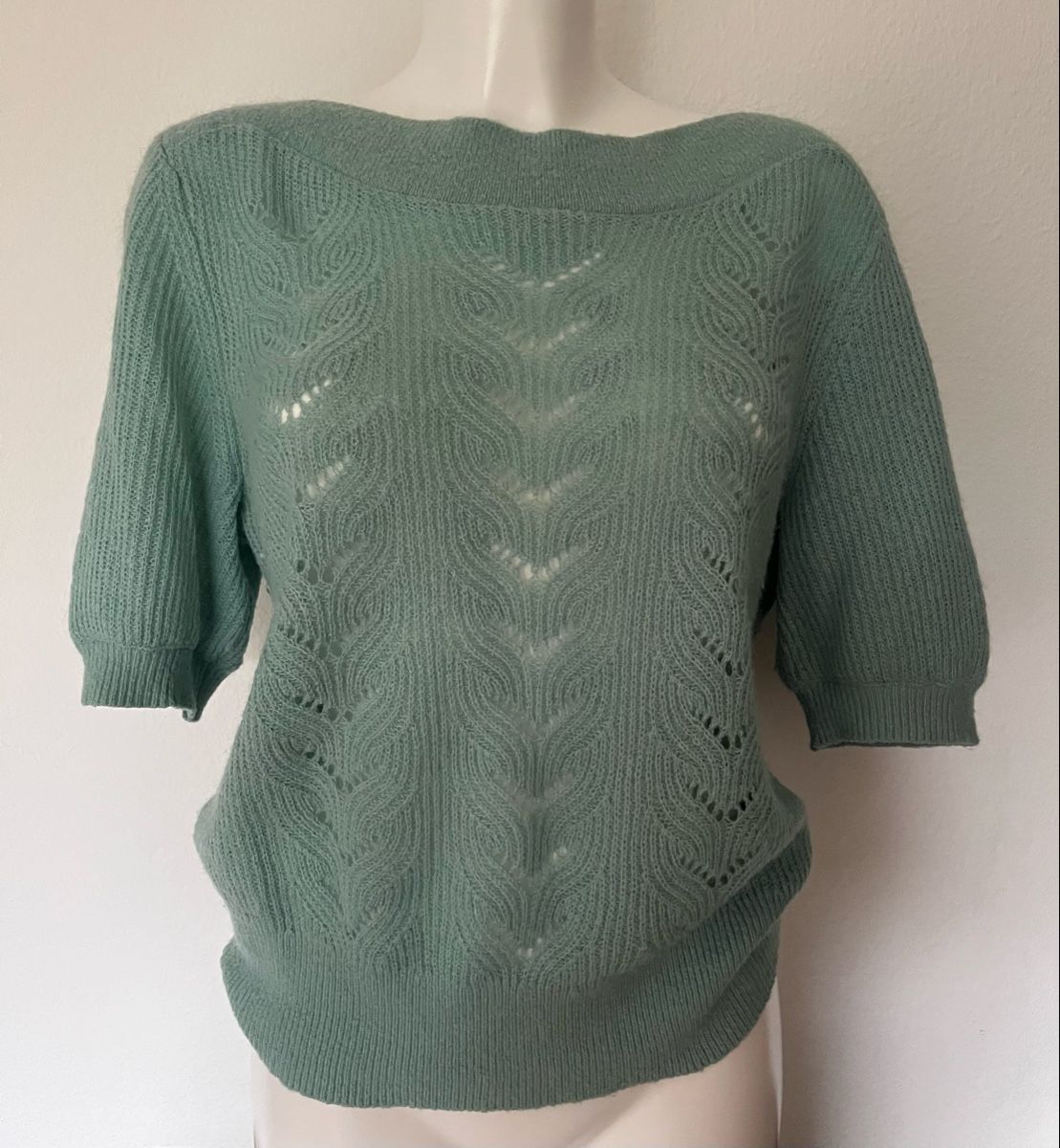 King Louie T-shirt: King Louie Mint Pullover Size L Openwork Alpaca Blend – Usato da Zürich venduto da chisabella 4