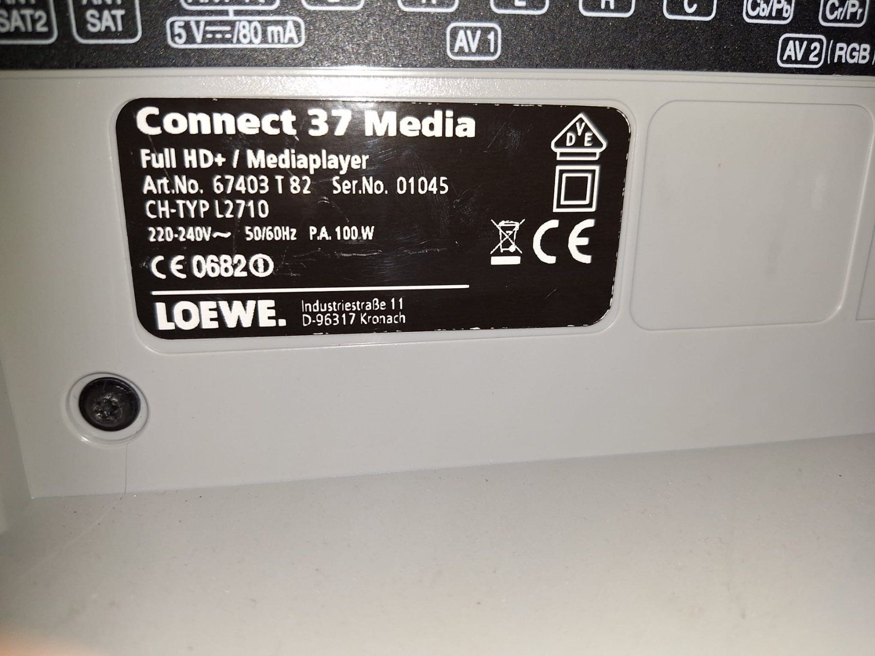 Loewe Televisori: Fernseher LOEWE Connect 37 Media – Usato da Oltingen venduto da ehu_68cq 1