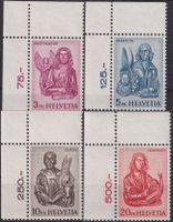 1961, Evangelisten: 381-384, ** postfrische Ecktabs, 150.-+