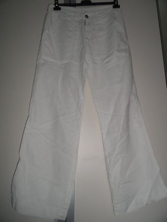 SOFT GREY 100% LEINEN HOSE GR. 42 ***