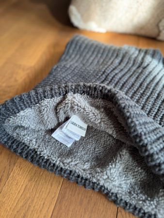 Halsschlauch Schal grau, Fleece gefüttert, ungetragen