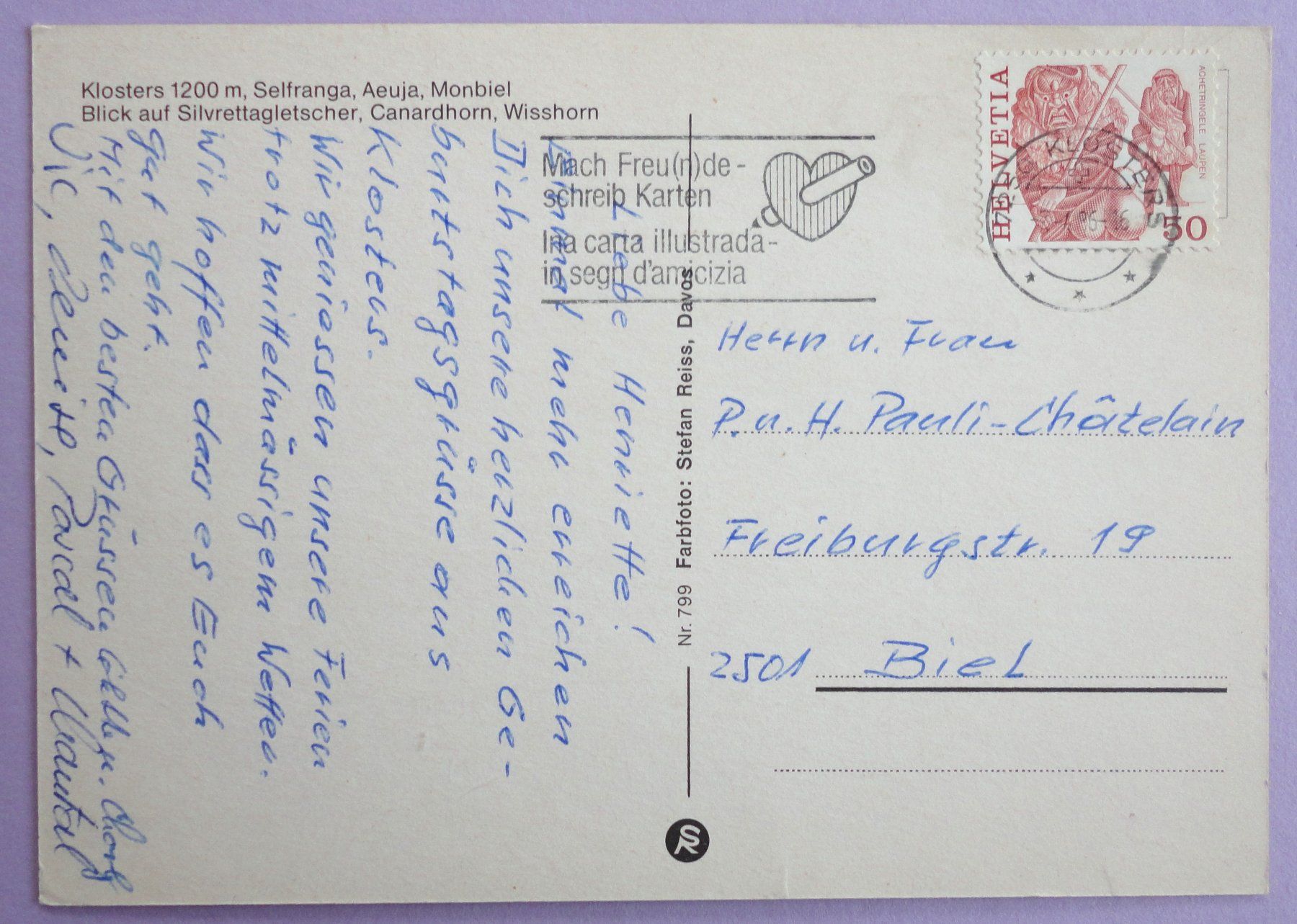 Cartoline postali: Klosters 1200 m – Difettoso da Fétigny venduto da Billy2miny 1