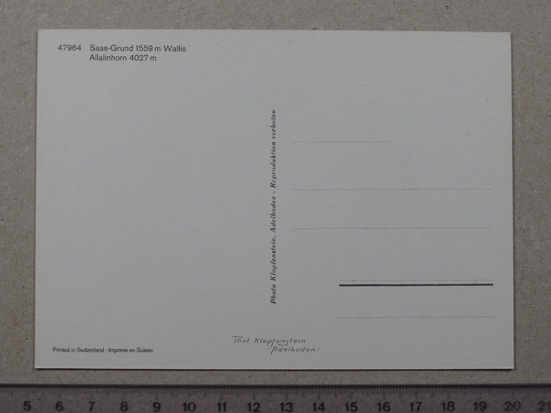 Cartoline postali: Saas - Grund – Usato da Lenzburg venduto da fh1 1