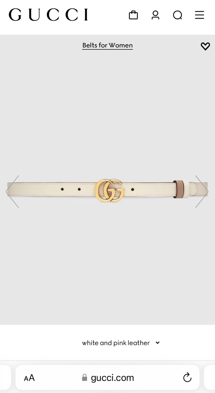Gucci Cinture: Gucci Wende Gürtel Dusty pink / Creme – Nuovo (secondo la descrizione) da Inwil venduto da 27sonnenschein 2