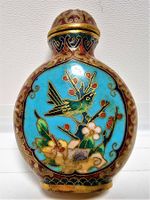 Antike Cloisonné Schnupftabakdose mit Deckel, China