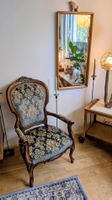 Vintage Sessel / Fauteuil mit Blumen-Muster 