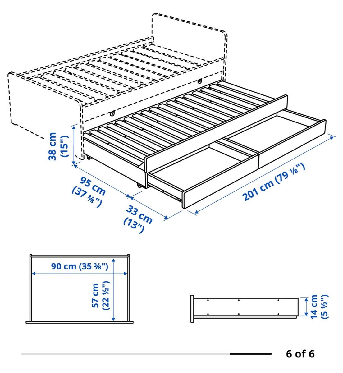 Letti: Ikea Bett 90x200 – Usato da Derendingen venduto da Happyever 3