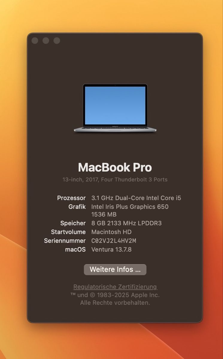 Apple Notebooks: MacBook Pro 13" (2017) – Gebraucht aus Winterthur von macalsto 3