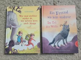 2 Kinderbuecher Oliver Scherz, guter Zustand, Gebunden