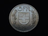 5 Franken 1924 VZ-UNZ