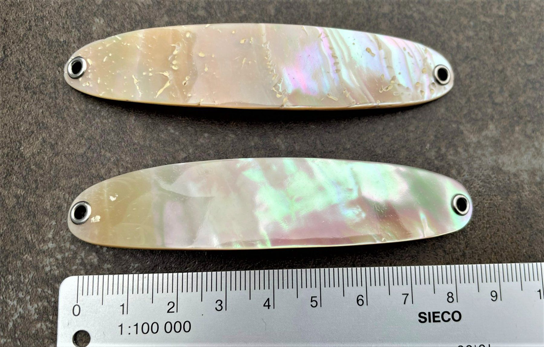 Esche: 2 Premium Perlmuttspangen "Magic Moonlight", ca. 85-90 mm – Nuovo (secondo la descrizione) da Arbon venduto da Helmuth 8