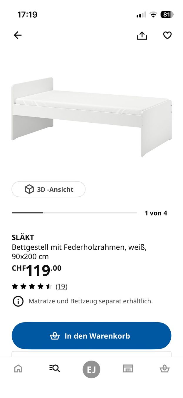 Ikea Lits: Släkt Bett – D'occasion à kriens par Cashmere32