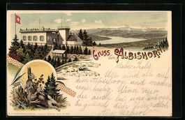 Litho Albishorn, Gasthaus Albishorn mit 