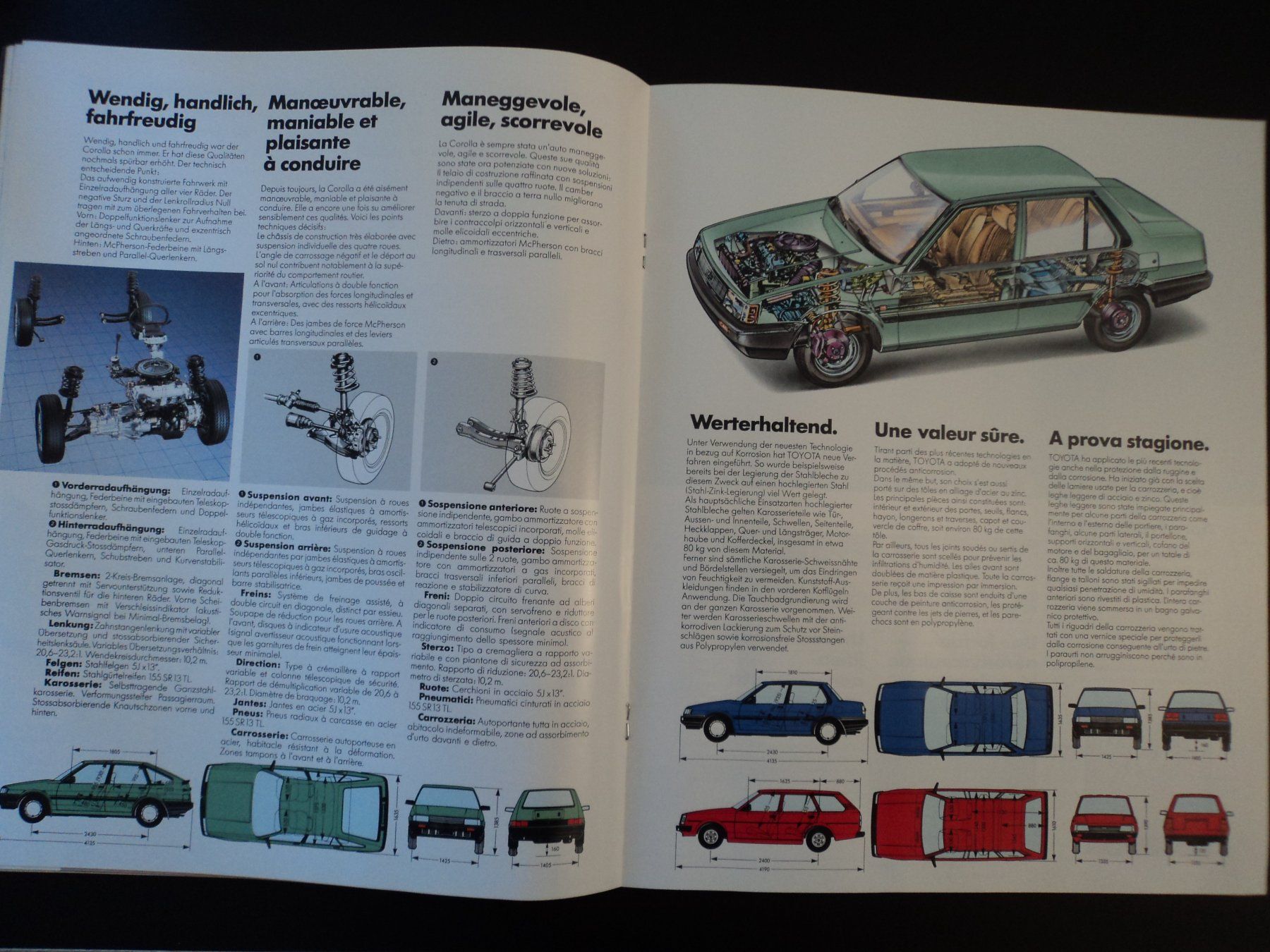 Toyota Documenti: Prospekt Toyota Corolla 1984 – Usato da Schwarzenburg venduto da modelCARama 5