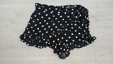 Zara Hosenrock Schwarz Weiss Gepunktet Gr. M