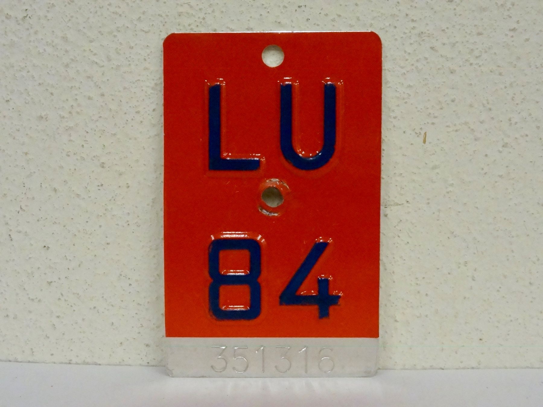 Insegne: LU 84 VELONUMMER - FAHRRADSCHILD – Usato da Kerzers venduto da djstarsky73