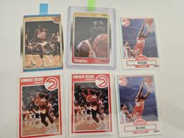 6x Dominique Wilkins / 1988 1989 1990 Fleer / Nba Karten