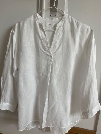 Chemise Uniqlo blanc lin