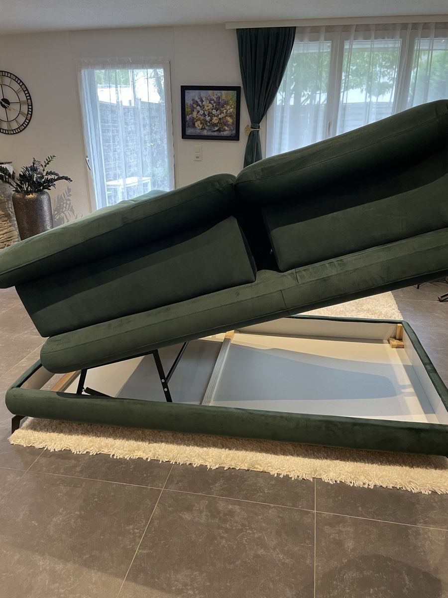 Divani: Ecksofa Schlafsofa mit Bettkasten smaragdgrün – Usato da Balgach venduto da mil_lzt5 4