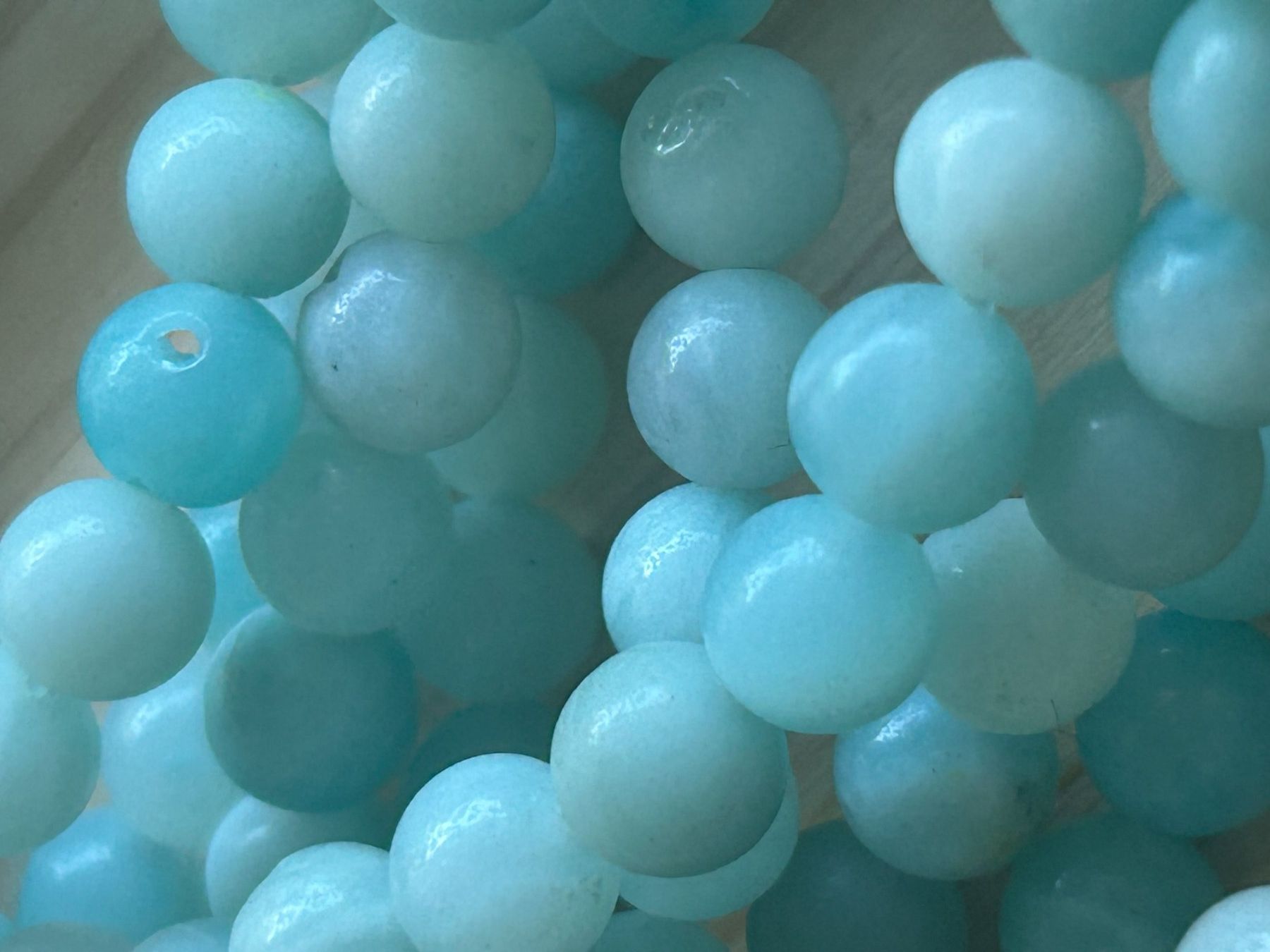 Minerali & Pietre curative: Strang echte Amazonit blue 6 mm – Nuovo e nell'imballaggio originale da Niederrohrdorf venduto da Ytobi 1