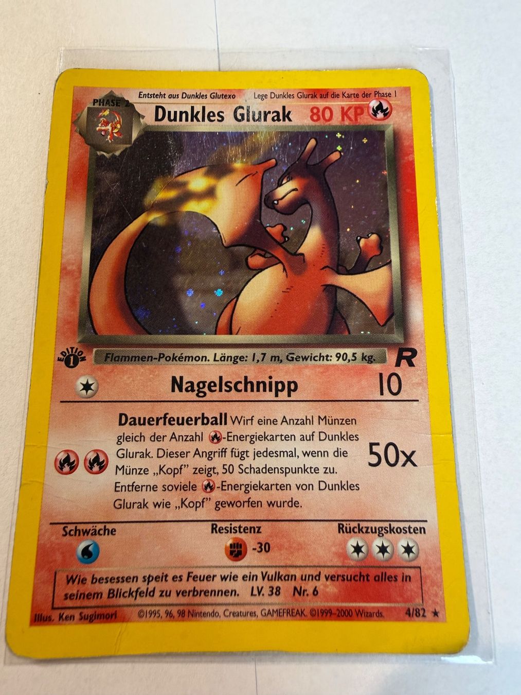 Pokémon Carte collezionabili: First Edition Dunkles Glurak Holo deutsch – Usato da Sursee venduto da khaki0