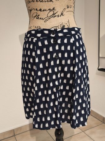 Rock Mango dunkelblau gemustert Grösse S neu