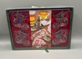 Koziol Schnapsstiefel Set Skat-Runde Retro NOS OVP