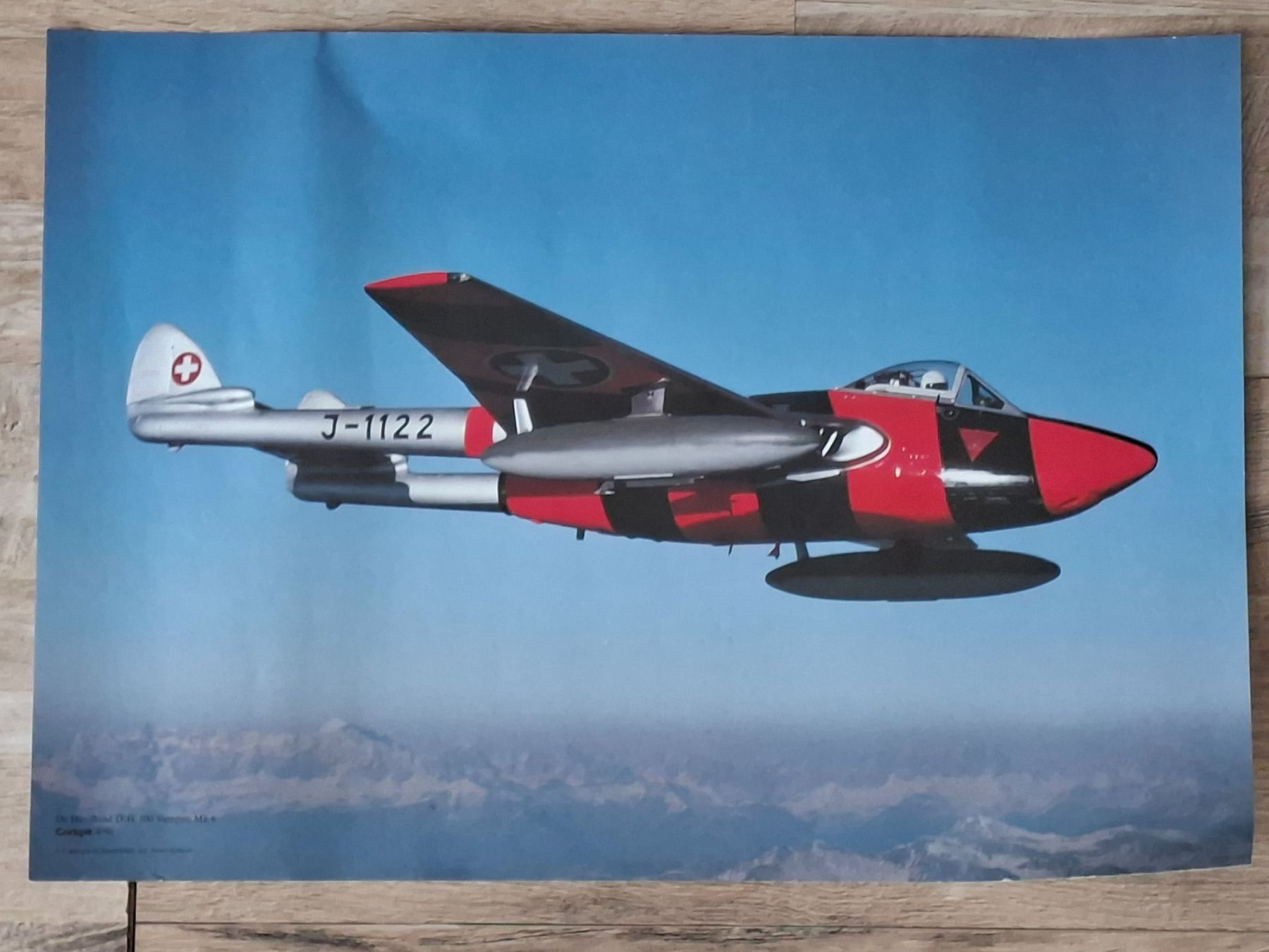 Poster & Bilder: DH-100 Vampire Poster Schweizer Luftwaffe – Gebraucht aus Giffers von attila07