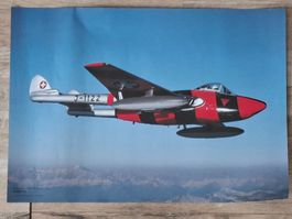 DH-100 Vampire Poster Schweizer Luftwaffe