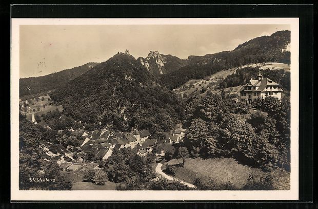 Cartoline postali: AK Waldenburg, Panorama, 1927 – Usato da Berlin venduto da bartko-reher
