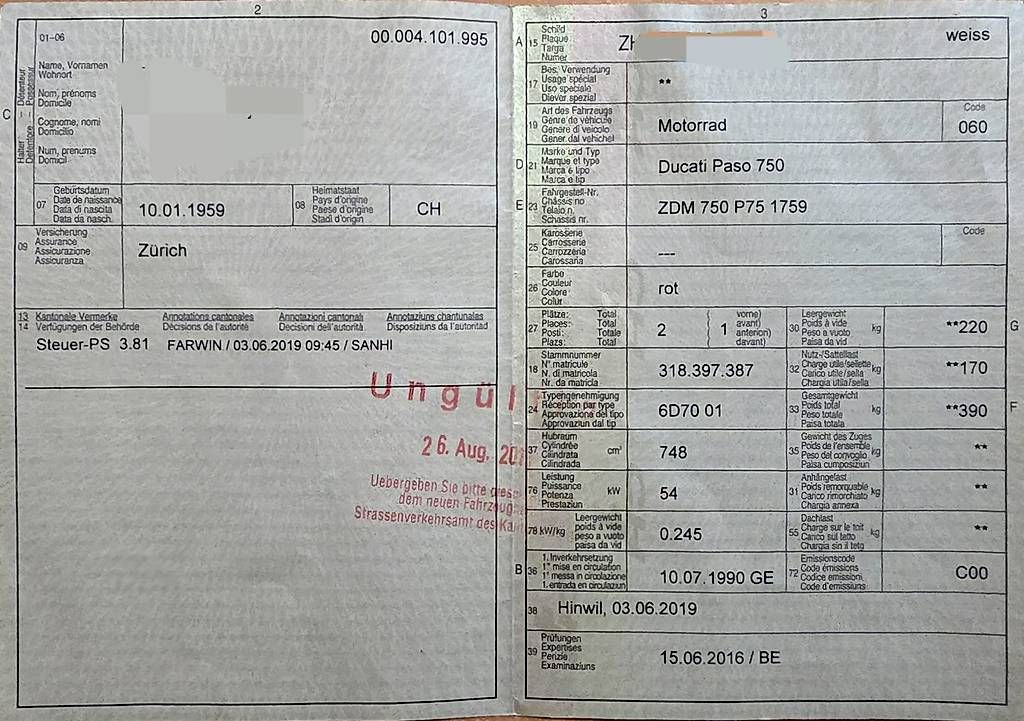 Strada: Ducati Paso 750 – Usato da Wald ZH venduto da Lisst75 3