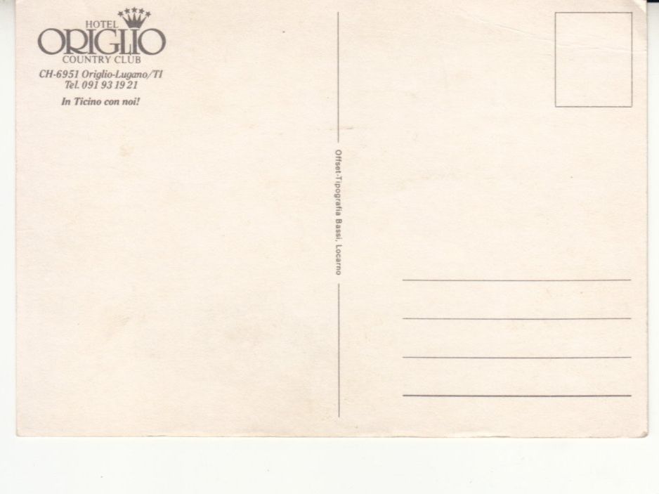 Cartoline postali: Origlio ca. 1970 – Usato da Bürglen TG venduto da StampGraf 1