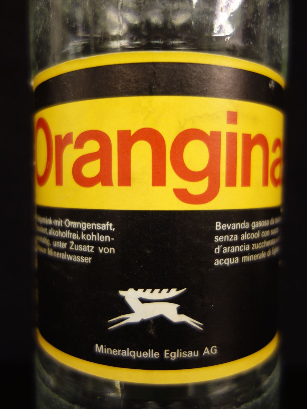 Bicchieri, Caraffe & Bottiglie: alte Flasche ORANGINA 1969 SIEGWART – Usato da Kerzers venduto da Flaschenposten 4