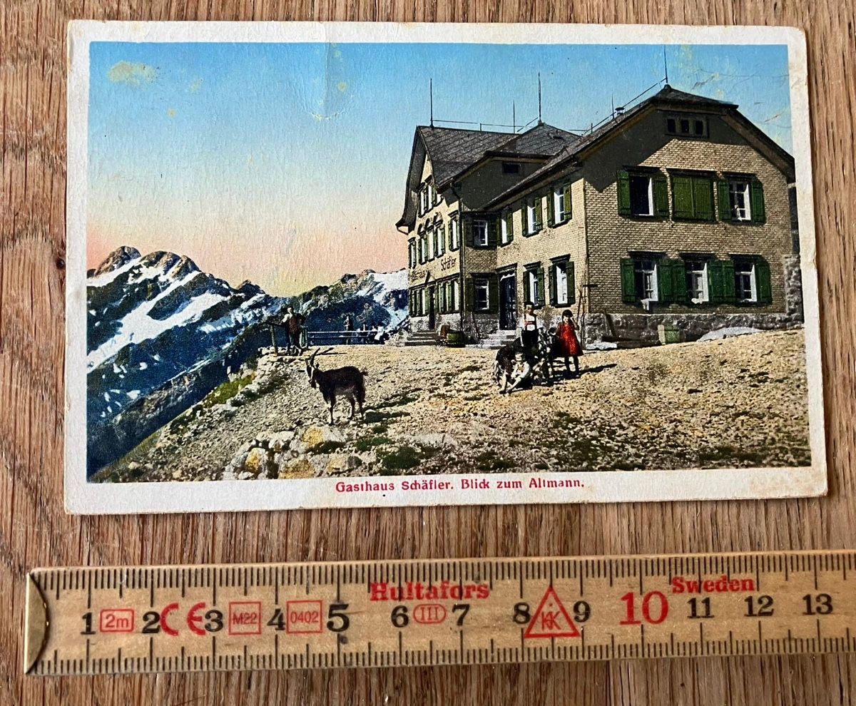 Cartoline postali: Ansichtskarte Appenzeller Schäfler – Usato da Waldstatt venduto da Cremschnitte