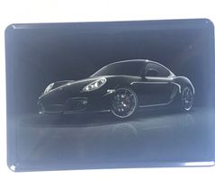 PORSCHE Blechpostkarte Caymann S Black