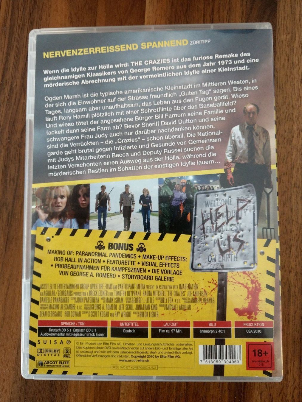 Tutti i DVDs: DVD - Crazies – Usato da Rheinfelden venduto da FilmAuktion 1