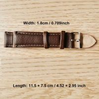 Bracelet de montre en cuir de veau souple 18 mm  unisex