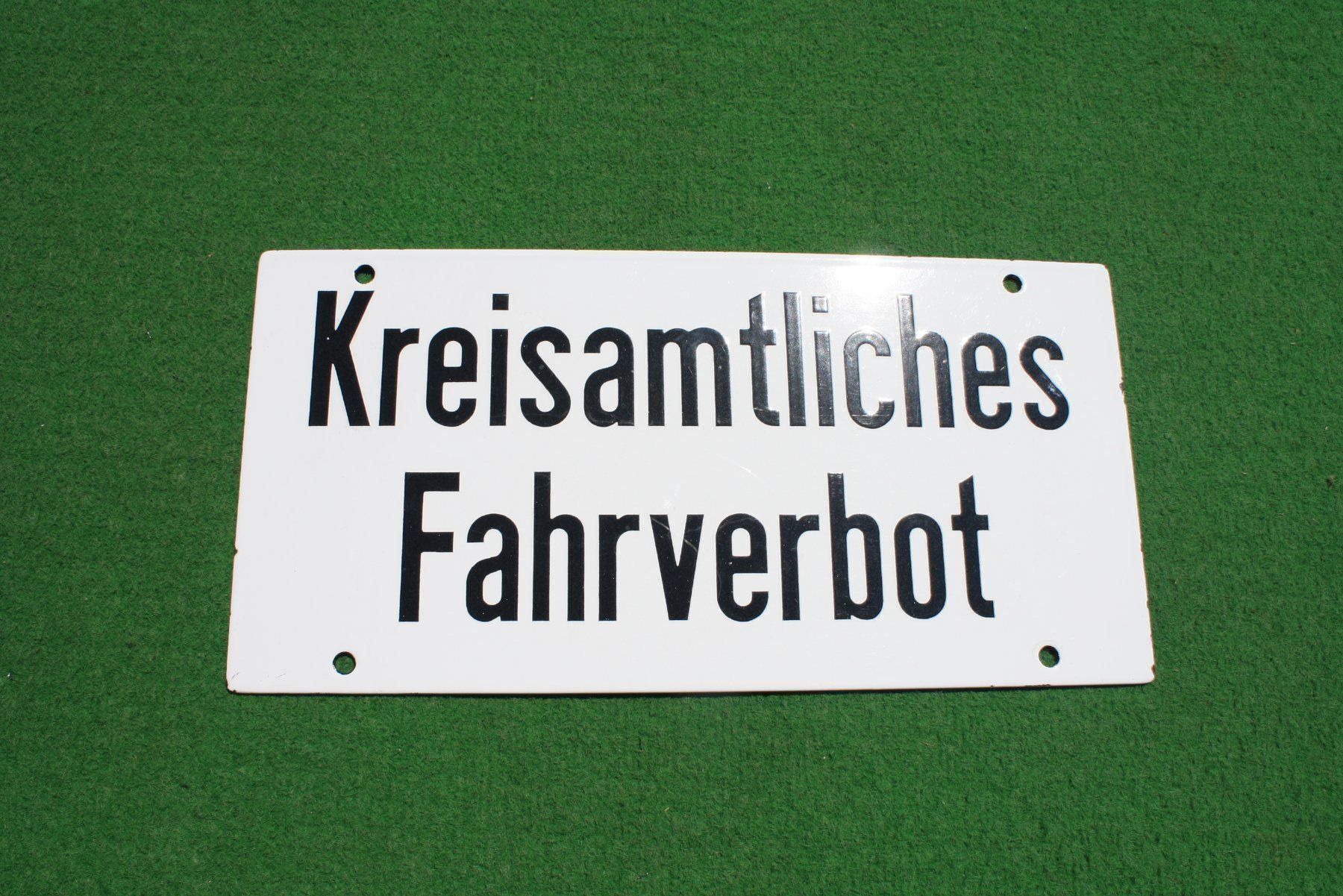 Schilder: Antikes Emaille Emailschild Fahrverbot Schild – Gebraucht aus Egnach von Cintegral 1
