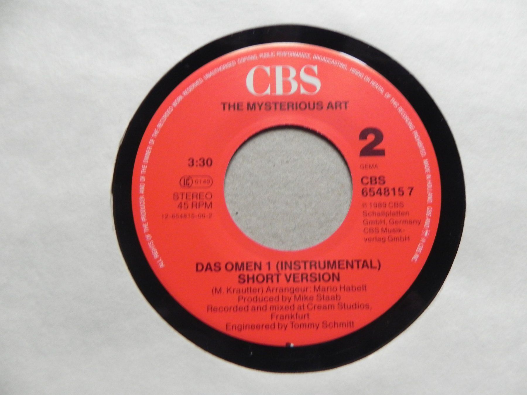 Schallplatten: Single 7 " Synth Pop Mysterious Art 1989 Das Omen Teil 1 – Gebraucht aus Siebnen von krimsie 3