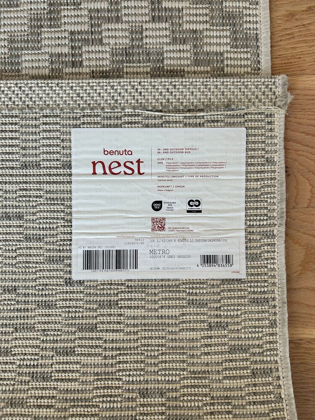 Teppiche: Nest In- & Outdoor-Teppich Metro Grau – Gebraucht aus Riedholz von rebeccas 2