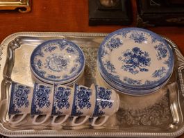 Egersund Norway Vintage Kaffeeservice Blau 16tlg