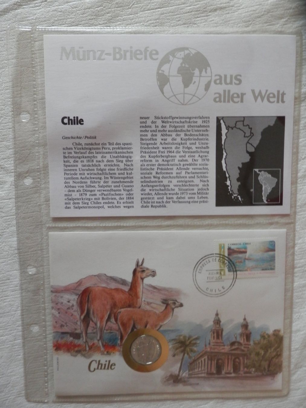 Tutti le monete: Münzbrief Chile 10 Centavos 1979 – Nuovo e nell'imballaggio originale da Weiach venduto da weiach81