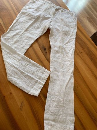 MARC O'POLO weisse Leinen Hose Grösse 42 wie neu