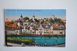 AK Luzern mit Kapellbrücke LU
