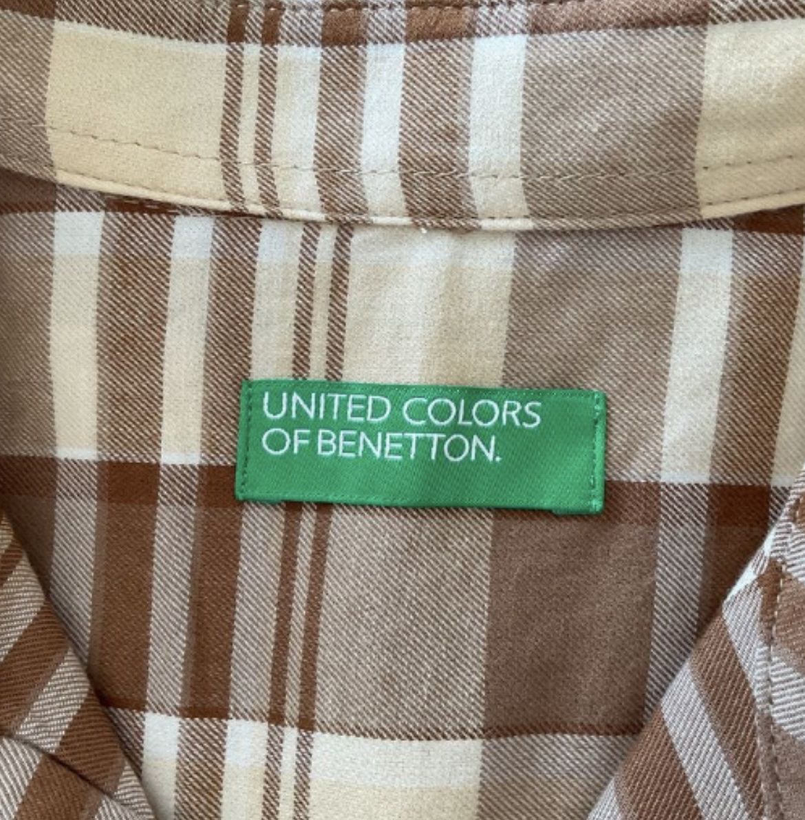 Benetton Camicette: Benetton chemise à carreaux – Nuovo (secondo la descrizione) da Corseaux venduto da Mililaforet75 3