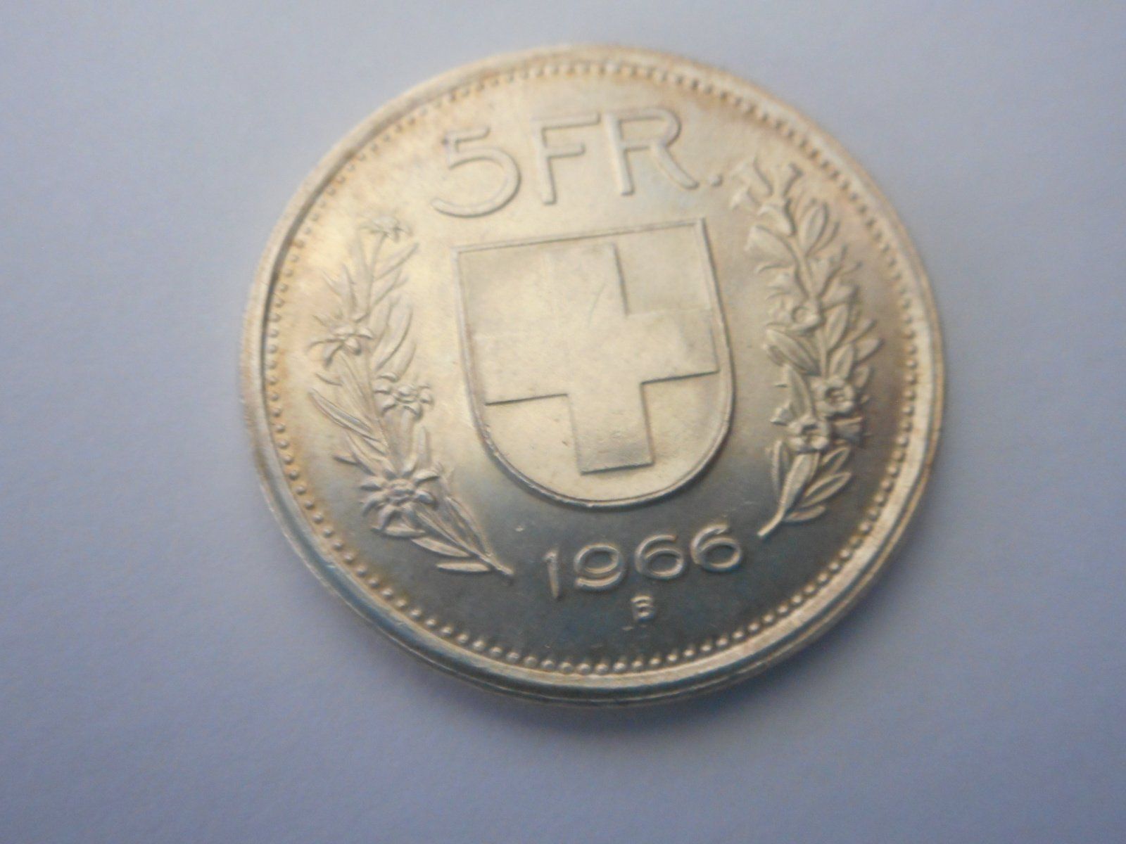 Tutti le monete: 5 Fr. 1966  silber  unz/stgl – Nuovo (secondo la descrizione) da Kriegstetten venduto da pizlad2010 1
