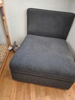 IKEA armchair - dark grey - with storage