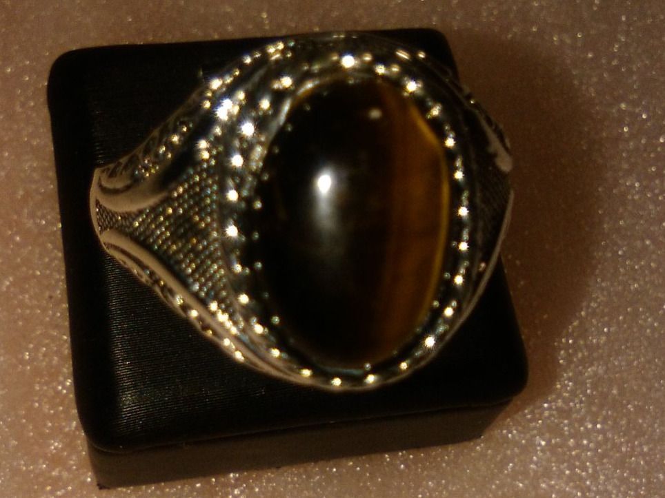 Anelli: ring modeschmuck mit echt tiegeraugen – Nuovo (secondo la descrizione) da Basel venduto da bijoutrie_4 6
